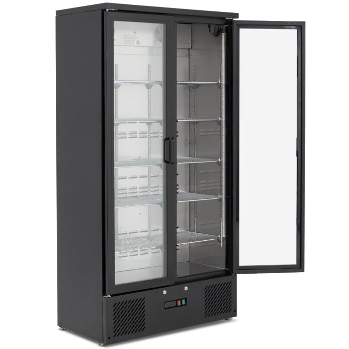 BLIZZARD Upright Double Hinged Glass Door Bottle Cooler
