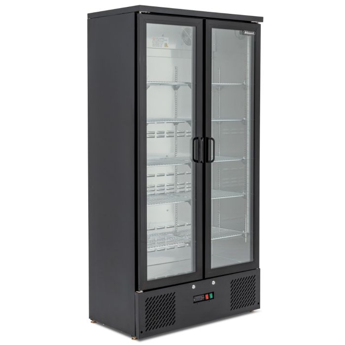 BLIZZARD Upright Double Hinged Glass Door Bottle Cooler