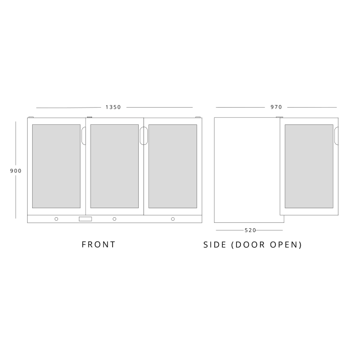 INFRICO TRIPLE DOOR BOTTLE COOLER (324 BOTTLES)