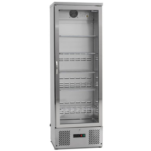 BLIZZARD Upright Single Hinged Glass Door Bottle Cooler