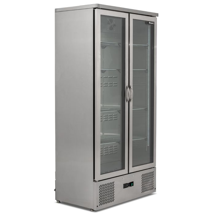 BLIZZARD Upright Double Hinged Glass Door Bottle Cooler